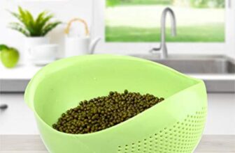 Crystal Plastic Vegetable Bowl Strainer, Multicolour