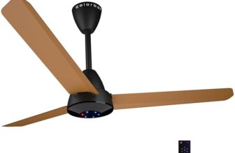 Colorbot Helix BLDC Ceiling Fans 1200mm | BEE 5 Star Rated | 370 RPM | Savings up to 65% | Remote Control (Boost, Timer, LED, Reverse Mode) | 4 Years Warranty (Urban Oak