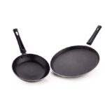 Crystal Nonstick Cookware Set – 2 Pcs | Tawa 280mm + Fry Pan 200 mm | Gas Stove Compatible | Multicolour
