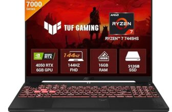 ASUS TUF A16 (2025), AMD Ryzen 7 7445HS, RTX 4050-6GB, 16GB RAM, 512GB SSD, FHD+, 16″, 40 cm, Windows 11 Home, M365 Basic(1yr)* Office24, Mecha Gray, 2.2 Kg, FA607NUG-RL136WS, Gaming Laptop