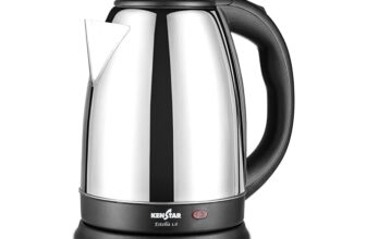 Kenstar Estella 1.6L Electric Kettle | Stainless Steel Body | Auto Cut-Off & Dry Boil Protection | 360° Swivel Base | 1350 W | SS Finish