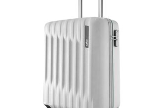 Safari Ray Neo 8 Wheels 55cm Cabin Trolley Bag, Hard Case Polycarbonate, Carry On 360 Degree Wheeling Luggage for Men & Women, Travel Bag, Suitcase for Travel, Trolley Bags for Travel, Cloud Grey