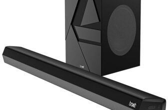 Boat Aavante Bar Quake, Wired Subwoofer, 200W RMS Signature Sound, 2.1CH, Multiple Ports, Bass & Treble Controls, 4 EQ Modes, Bluetooth Sound bar, Home Theatre Soundbar Speaker (Midnight Black)