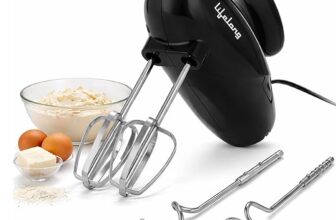 Lifelong Electric Hand Mixer for Baking, Whipping & Kneading | 5-Speed Control | Copper Motor | Stainless Steel Accessories | 2 Beaters & 2 Dough Hooks | Quick Eject Button | Auto Shut-Off (LLHM10)