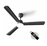 LONGWAY Luminair 1200 mm BLDC Ceiling Fan with Remote Control & LED Light | BEE 5 Star Rated Energy Efficient | Ultra High Speed 3 Blade Anti-Dust Decorative Ceiling Fan (Smoked Brown, Pack of 1)