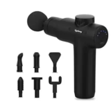 Lifelong Gun Massager Machine for Pain Relief – Body, Neck, Shoulders, Back, Arms & Feet Massager – 6 Speed Settings -7 Heads Attachment (LLGM109, Black)