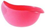 Rice Bowl Strainer- Multipurpose Washing Bowl for Rice Vegetable & Fruits for Kitchen, Perfect Size Fruit Bowl Basket and Strainer (Multicolor, Pack of 1)