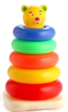 Negi Stacking Teddy Rings for Babies & Toddlers – 5 Rings (Multicolor)