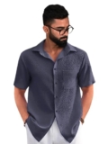 Tee Projekt Solid Shirt for Men’s ||Pop corn Shirt|| Solid Shirt for Men’s|| Casual Shirt for Men||Half Sleeve Spread Collar Shirt for Men