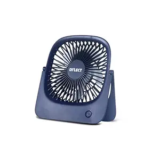 Dylect® Briza Flow Foldable Rechargeable Fan | 2000mAh Battery | Type-C | 4 Speed Modes with Natural Breeze Mode | Upto 8h Runtime | Silent BLDC Motor | Portable Fan for Home/Office/Travel | Blue