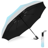 TEKCOOL Umbrella, UV Big Size Umbrella for Sun Protection Rain Windproof Strong large 3 fold for men women kids boys girls Perfect small & stylish Windproof & Compact(Green)