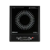 Bajaj Splendid 120Ts 1200 Watts Tempered Glass Induction Cooktop With Tact Switch | Stove Comes With 7 Pre-Set Menus | Digital Led Display | 1 Year Warranty | Black & White