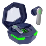 pTron Bassbuds Epic in-Ear TWS Earbuds, HD Mic, 40ms Gaming Latency, AI-ENC Call, 35H Playtime, Deep Bass, Bluetooth 5.3 Headphones, Touch Controls, Voice Assist, Type C Fast Charging & IPX4 (Blue)