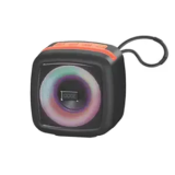 OOGE Vibebox 1000 Bluetooth Speaker | 7W Wireless Speaker with AUX & USB Port | RGB Lights | Type-C Charging | Bluetooth 5.3 | Deep Bass | Compact & Stylish | Black