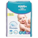 Amazon Brand – Supples Premium Baby Diaper Pants | 42 Baby Diapers | XXL | 15-25 Kg | 12 Hrs Absorption | Cushiony Cotton Soft Fabric | Phthalates-Free | Triple Leak Guard