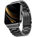 Noise Canvas Smart Watch with 1.96″ Vivid Display, Functional Crown, BT Calling, 150+ Watch Faces, AI Voice Assistant, Health Suiteᵀᴹ, 100+ Sports Modes, IP67, Upto 7 Days Battery (Elite Black)