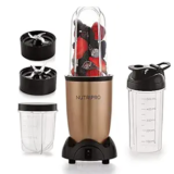 nutripro Copper Juicer Mixer Grinder – Smoothie Maker – 500 Watts (3 Jars, Gold) – 2 Year Warranty