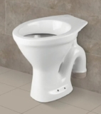 EWC – Premium Grade Ceramic’s Floor Mounted White Glossy Western Toilet Commode for Bathroom, Hospital, Cinema European Water Closet/Western Toilet S-Trap Commode
