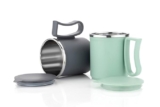 Wincy Coffee Mug with Lid Insulated Stainless Steel for Tea Milk Mug Inner Stylist Double Wall Cup for Home Office Restaurant Use Gift Pack of 2 Pic(Pista)