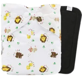 Babymoon Washable & Reusable Cloth Diaper Pocket With Grey Insert Pack of 2