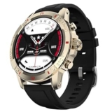 HAMMER Luxor 1.45″ AMOLED Display Round Dial Smart Watch with BT Calling, 100+ Sports Modes, Always on Display, Health Tracking, Music Control (Gold)