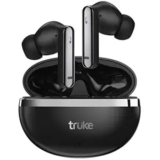 truke New Launched Q1 Lite True Wireless in Ear Earbuds, 48H Playtime Ear Buds, Crystal-Clear Calls, Fast Charging, Elegant Royal Design, Bluetooth 5.4, Noise Cancellation, Gaming Mode (Silver)