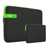 Starnv Green Neoprene Fabric with Pouch 14 Inch Wrinkle Free Dust Proof 014 Laptop Sleeve/Cover