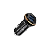 Dyazo 2.4 Amp Dual Port USB Car Charger – Compatible with iPhone X/Xr/Xs/Max/8/7/Plus, Vivo, Oppo, Samsung Galaxy & All Other Mobile Phones (Black)