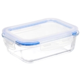 Amazon Brand – Solimo Borosilicate Glass Container 660ml | Microwave Safe and Durable | Leak-Proof Design | BPA-Free Lids & Safe Storage