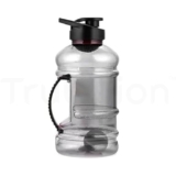 TRUBILLION Gallon Shaker Bottle 1500ml – Leakproof with Cap, BPA Free, Blender Ball, Freezer Safe, For Protein, Preworkout And Bcaas Ideal for Gym, Office, Travel, Outdoor Sports (Black)