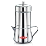 PANCA Stainless Steel Premium Filter Coffee Maker With Handle, Mocha Pot, 4-6 Cups, Large, 250ml (304 Grade SS)