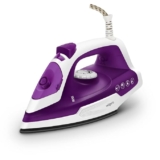 Wipro Vesta 1380 watts Mini Plastic Steam Iron for Travel,Smart light sensor, 200ml Water Tank, Self Cleaning, 16g/min Steam,Vertical & Horizontal Steaming, .8g/steam shot burst,2 Year Warranty,Purple