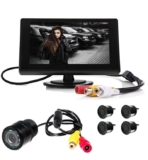Vocado Black 4.3 Inch Tft Monitor with Parking Sensor & 8 Led Night Vision Reverse Parking Camera for Xylo 2007-2009