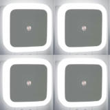 kikvi 4 Pack Night Light for Bedroom, Bed lamp Night lamp with Plug Night Bulbs, Lights dim Sensor led Lamps Smart bedlight for Room Socket Switch Home bedlamp