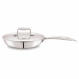 CELLO Tri-Ply 26 cm Stainless Steel Cookware Fry Pan 2.3 LTR | Tri-Ply Bottom Fry Pan with SS Lid | Induction and Gas Stove Friendly | Dishwasher Safe | Silver