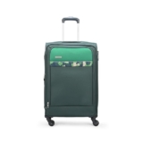 Aristocrat Medium Commander 69Cms Premium Polyester with PVC Coating Soft Sided Check-in 4 Spinner Wheels Green Suitcase