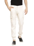 The Indian Garage Co Men Slim Fit Solid Mid-Rise Cuffed Cargos