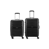 Aristocrat Liberty Set of 2 (Cabin+Medium) Trolley Bag, 58+68Cm | Combination Lock | 8 Wheels | 3 Years International Warranty | Jet Black