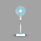 Bajaj Rapido 400 mm Pedestal Fan, Pearl Blue, With Full Copper Motor and High Speed Operation, Regular