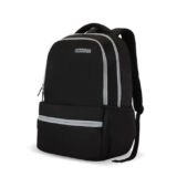 American Tourister Lex Style 01, 31L Volume College and Office Laptop Backpack with Front Organizer and Spacious Interiors for Men & Women – Black