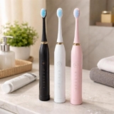 Oblivion Electric Toothbrush 1 Pc – Portable Waterproof Rechargeable with Extra Heads for Adults – USB Charging Soft Bristle Sonic Brush for Advanced Oral Care Multi-Color Set