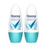 Rexona Motion Activated Roll-On | Shower Clean Underarm Deodorant for Women | up to 72Hr sweat+odour defence | 45 ML (Pack of 2)