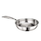 Signoraware Artista Tri-Ply Stainless Steel Induction Compatible Triply Frypan (Induction and Gas compatible), 18cm, Capacity 850 ml, Silver