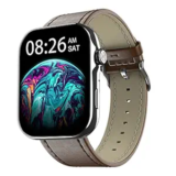 Noise ColorFit Ultra 3 Bluetooth Calling Smart Watch with Biggest 1.96″ AMOLED Display, Premium Metallic Build, Functional Crown, Gesture Control with Leather Strap (Classic Dark Brown)