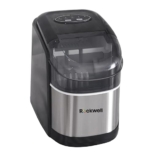 Rockwell IM12BSS Countertop Ice Maker Machine | 9 Ice ready in 8 mins |Self-Cleaning Function| 1 Year warranty | Portable Ice Maker with Ice Scoop & Basket for Home/Kitchen/Party/Camping – Black