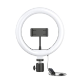 Amazon Basics 10-inch Ring Light | 3 Color Modes | 10 Brightness Settings | Compatible with All Smart Phones | Suitable for Vlogging, YouTube Videos, Photoshoots, Live Streaming & More