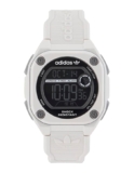 adidas Resin Digital Black Dial White Strap Unisex’s Watch-Aofh230052I