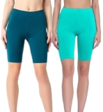 DIVING DEEP Anti-Chafing Boyshorts Women Shorties | Stretchable Skin Fit Shorts Tights | Cotton Slip Biker Shorts Under Dresses Underwear for Women & Girls High Waist Women’s Shorts – (Pack of 2)