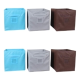 Amazon Brand – Solimo Fabric Storage Box, Large, Set of 6, Multicolor