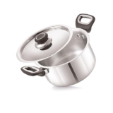 Anjali FPCS14 Stainless Steel Fiesta Pro Casserole with Stainless Steel Lid 14 cm with Induction Base, 900 ml